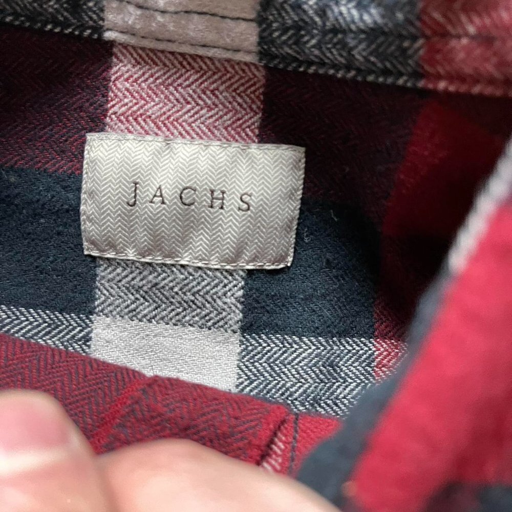 JACHS Flannel Plaid Lumberjack Button Shirt - Picture 4 of 5